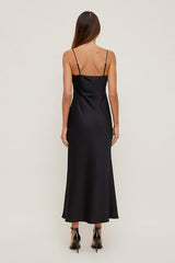 Lace Satin Maxi Dress