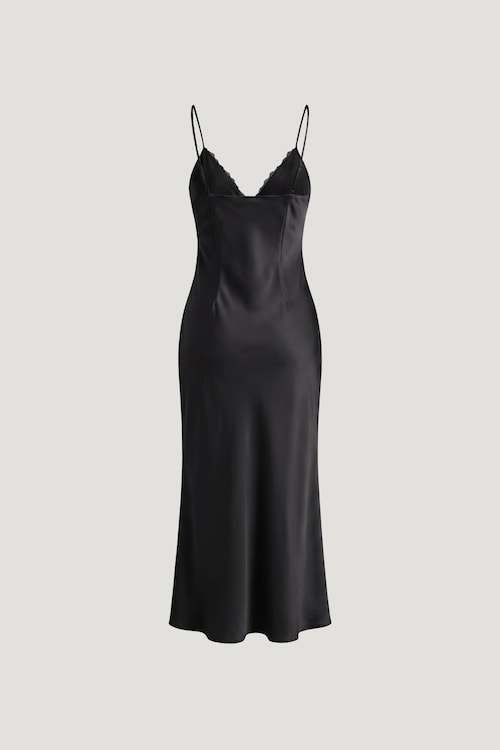 Lace Satin Maxi Dress