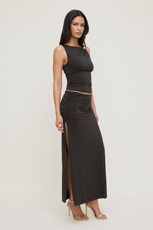 Sculpt Slit Maxi Skirt