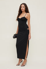 Peekaboo Bustier Maxi Dress