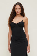 Peekaboo Bustier Maxi Dress