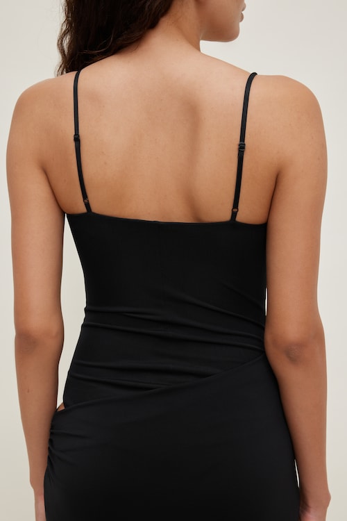 Peekaboo Bustier Maxi Dress