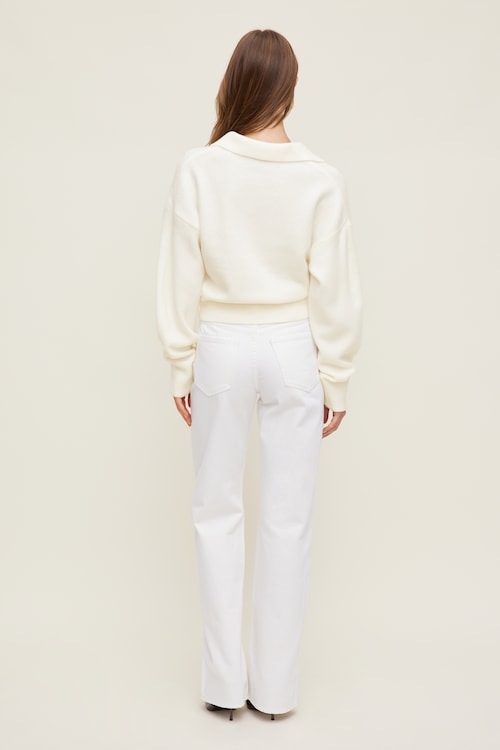 Audrey Cinched Polo Sweater