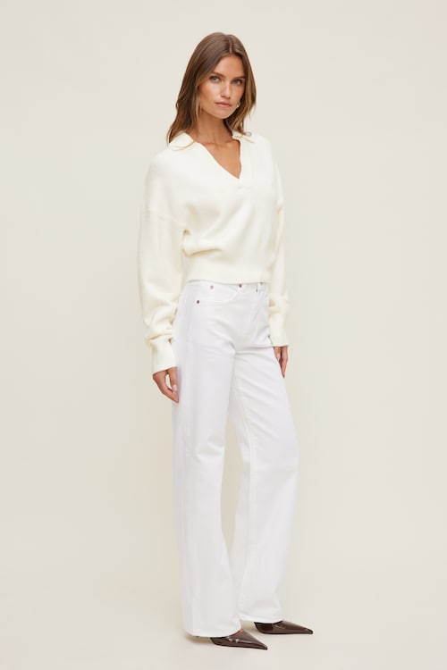 Audrey Cinched Polo Sweater