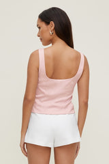 Open Back Satin Tank Top
