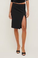 Crepe Midi Skirt