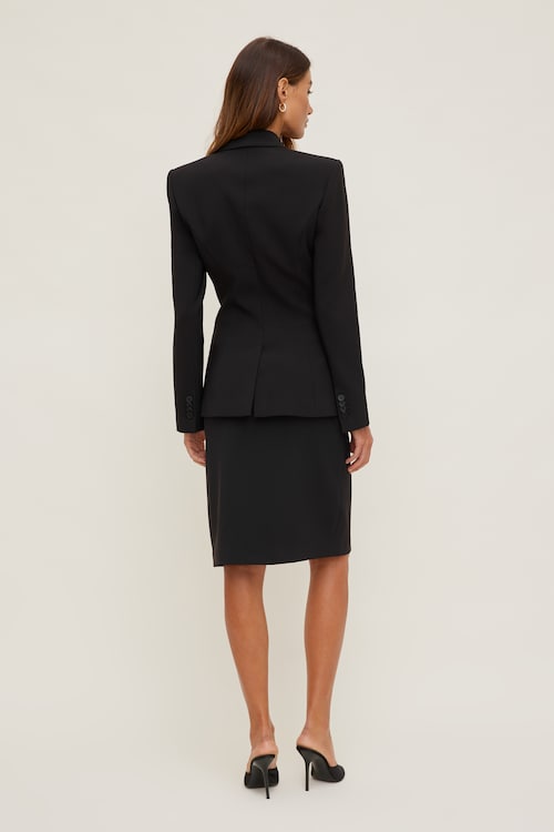 Crepe Midi Skirt