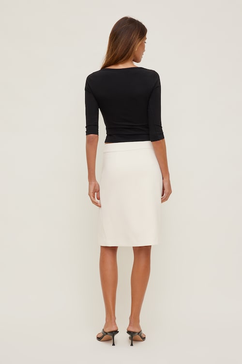 Crepe Midi Skirt