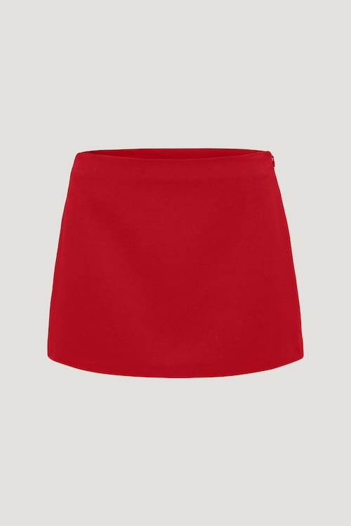 Stacie Faux Suede Mini Skort