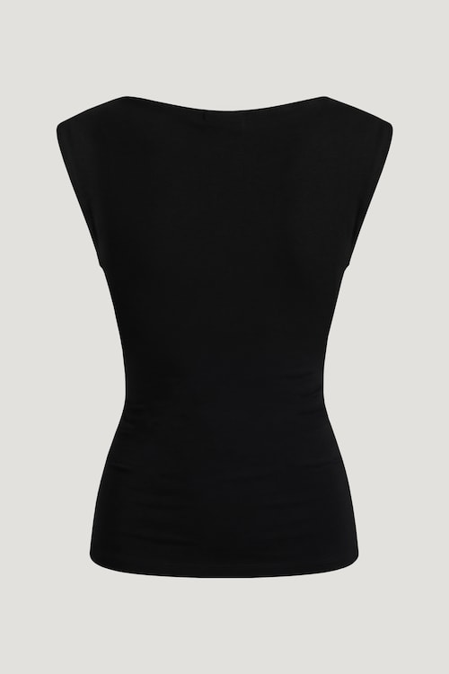 Draped Scoop Neck Top