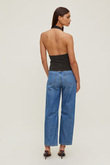 Theo Mid Rise Barrel Leg Jeans