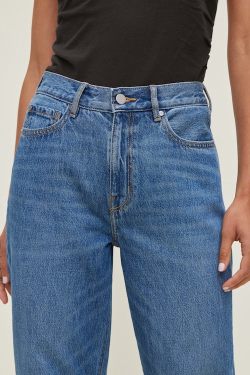 Theo Mid Rise Barrel Leg Jeans