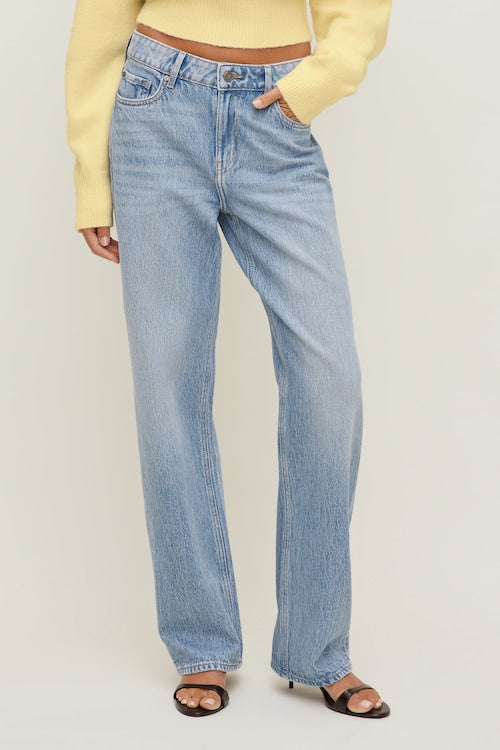 Mika Mid Rise Relaxed Straight Leg Jeans