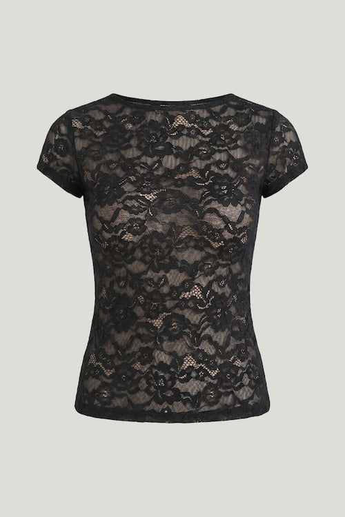 Lace Crewneck Top