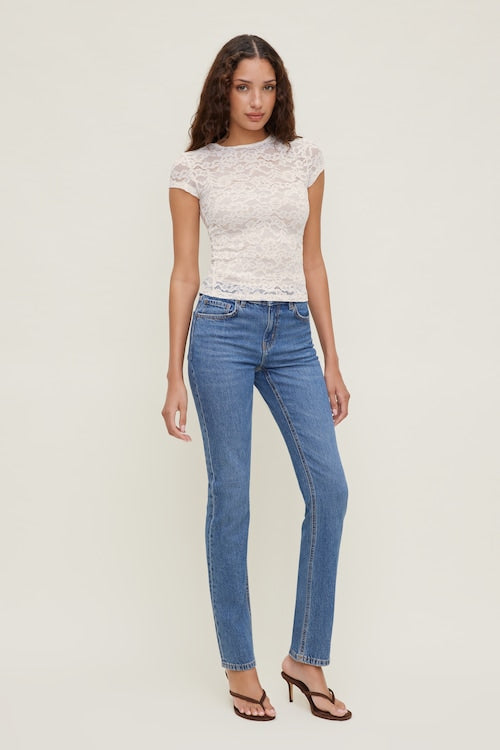 Lace Crewneck Top