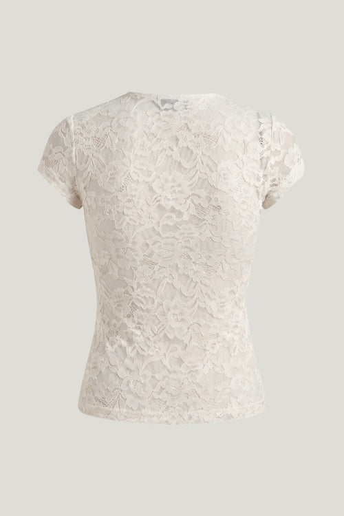 Lace Crewneck Top