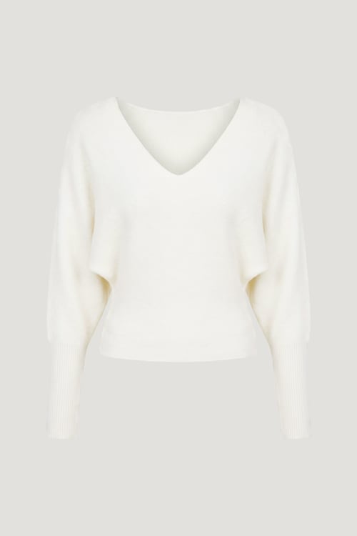 Cinched V Neck Sweater