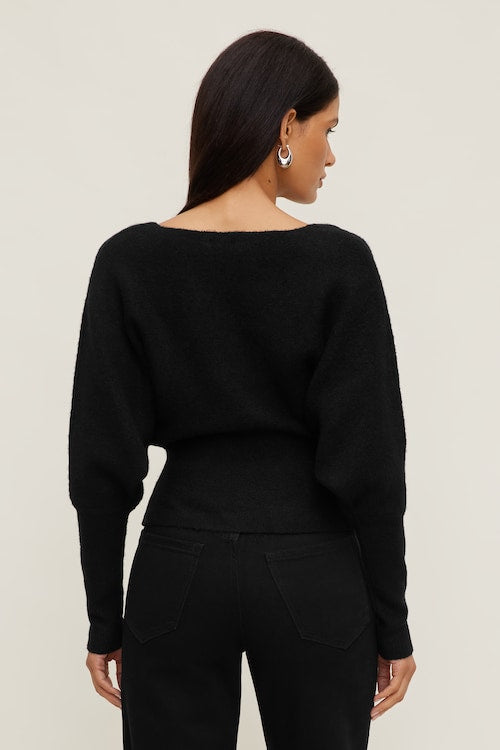 Cinched V Neck Sweater