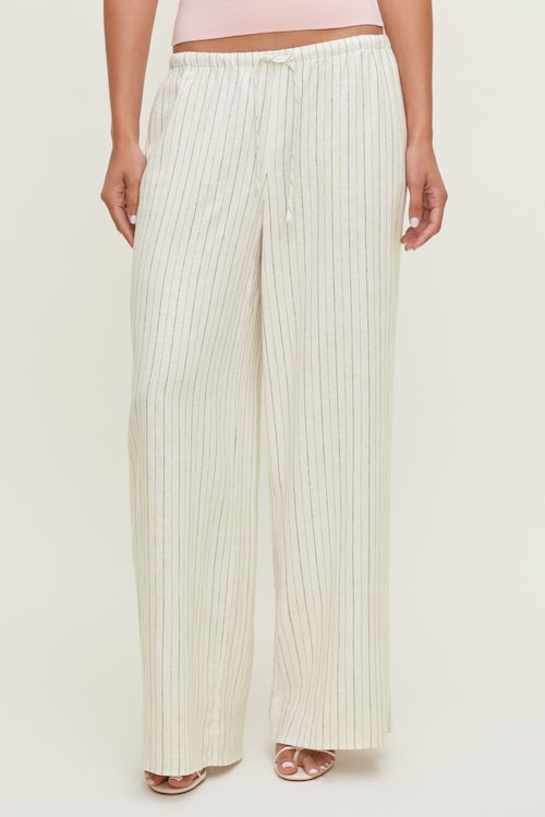Leo Linen Wide Leg Pants