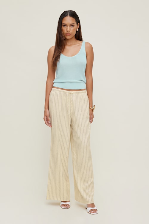 Leo Linen Wide Leg Pants
