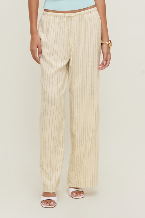 Leo Linen Wide Leg Pants