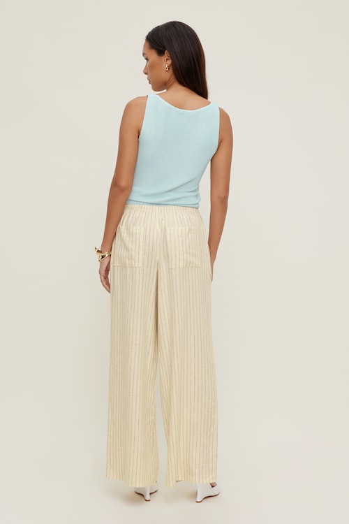 Leo Linen Wide Leg Pants