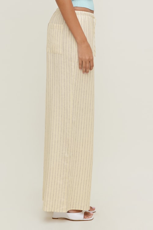 Leo Linen Wide Leg Pants