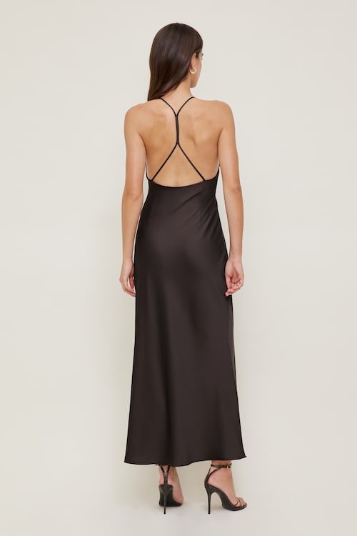 Livia Satin Midi Dress