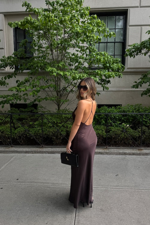Livia Satin Midi Dress