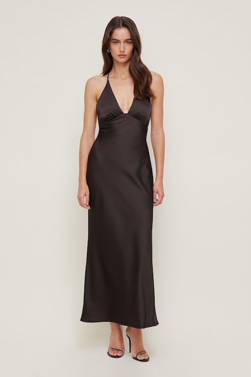 Livia Satin Midi Dress