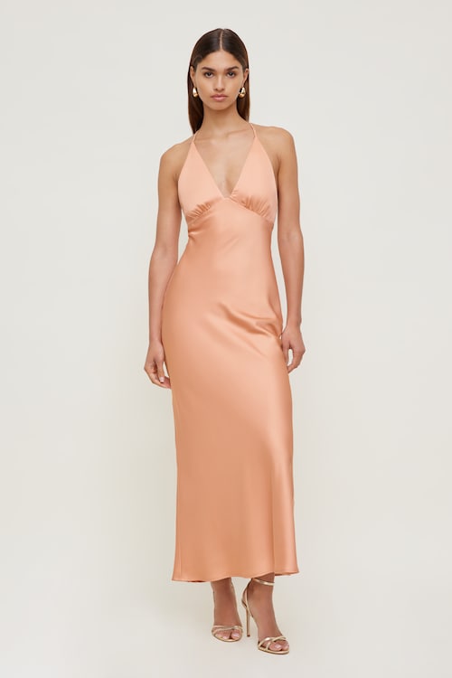 Livia Satin Midi Dress