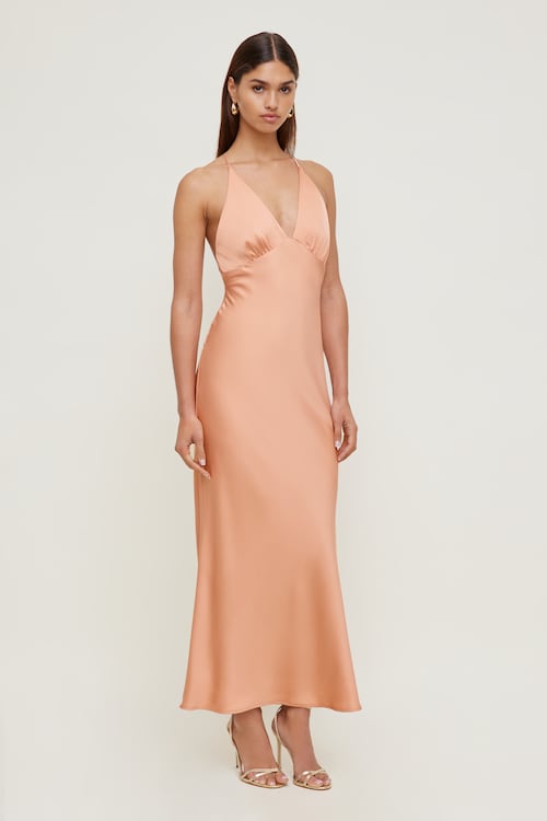 Livia Satin Midi Dress