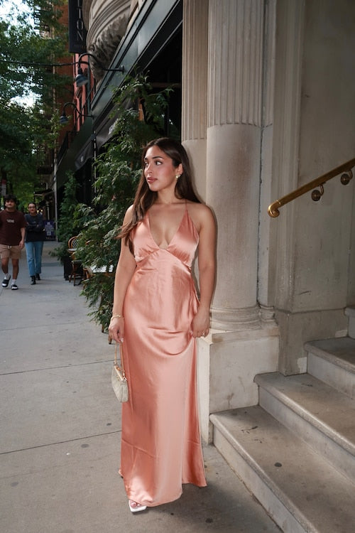 Livia Satin Midi Dress