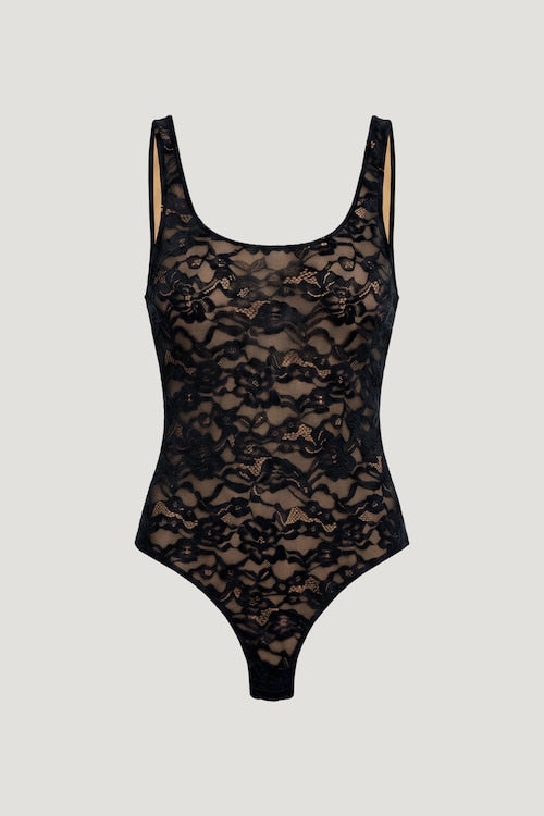 Scoop Neck Lace Bodysuit