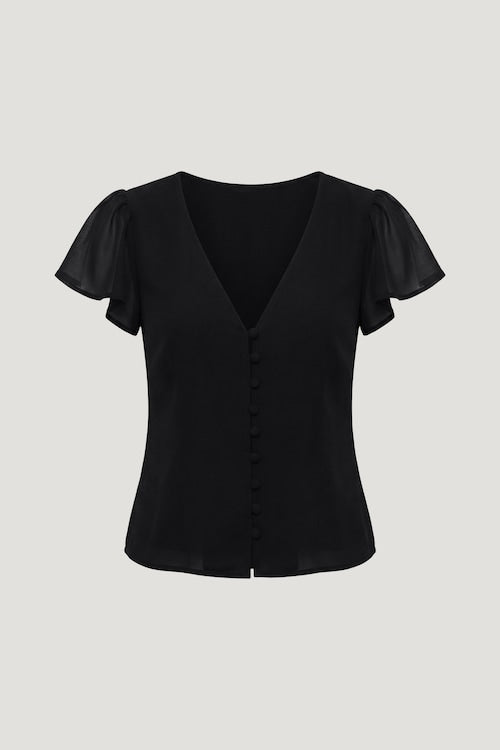 Flutter Sleeve Blouse