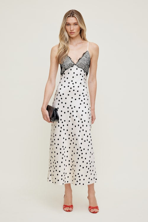 Lace Trim Maxi Dress