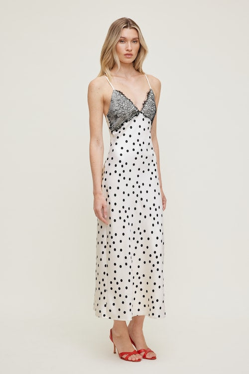Lace Trim Maxi Dress