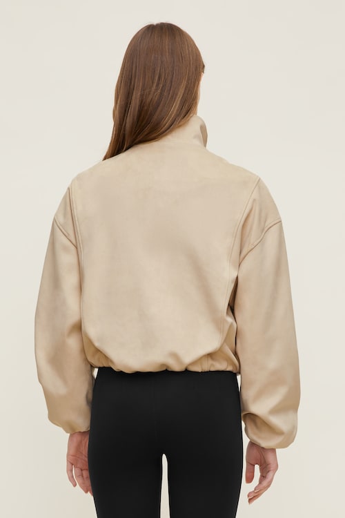 Brynn Faux Leather Bomber Jacket