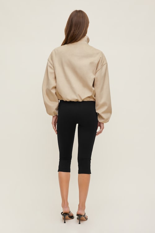 Brynn Faux Leather Bomber Jacket