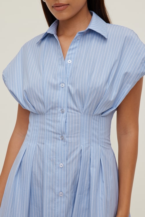Poplin Mini Shirt Dress