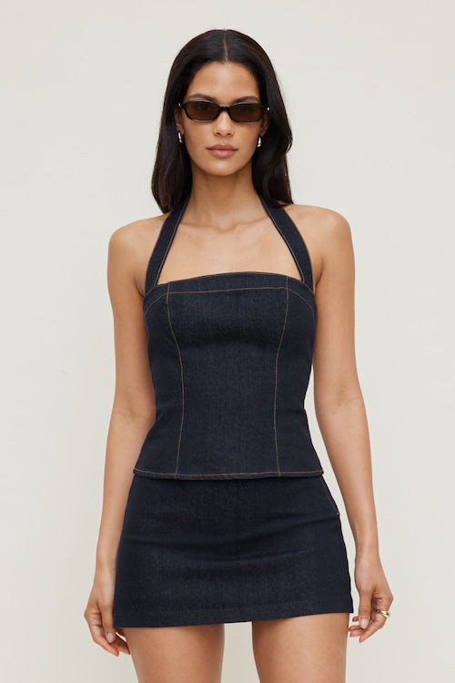 Denim Halter Top