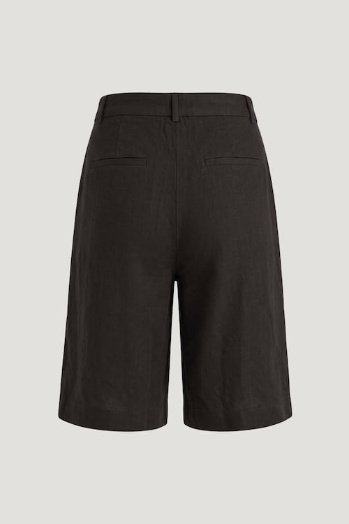 Linen High Rise Bermuda Shorts