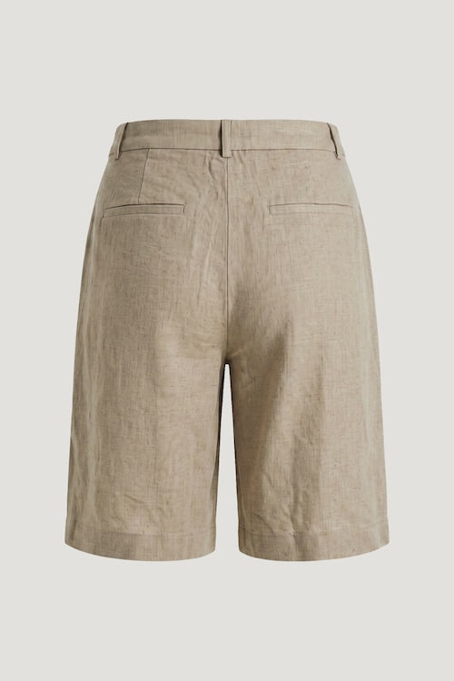 Linen High Rise Bermuda Shorts