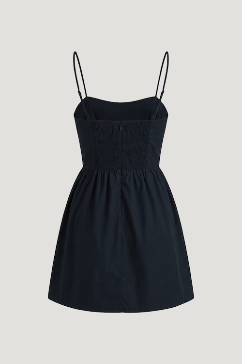 Flared Poplin Mini Dress