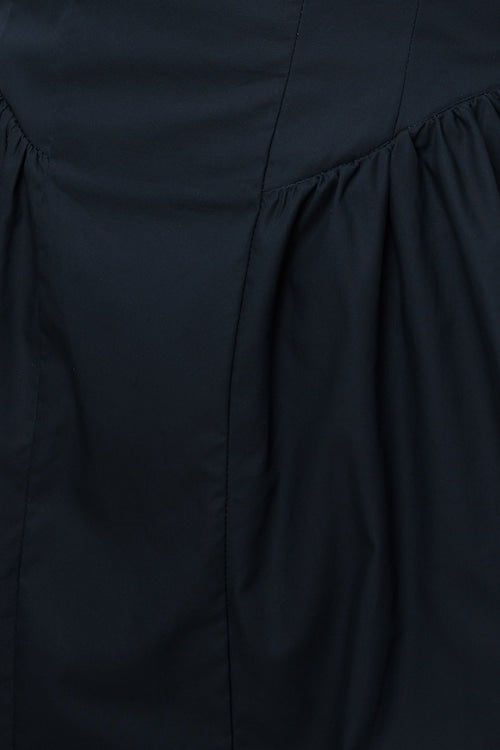 Flared Poplin Mini Dress
