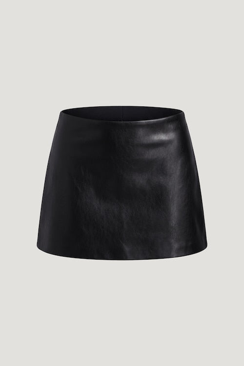 Stacie Faux Leather Mini Skort