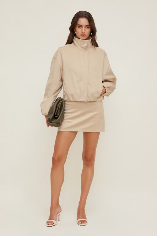 Stacie Faux Leather Mini Skort