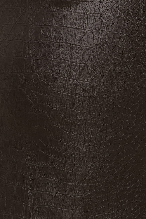 Stacie Croc Faux Leather Mini Skort
