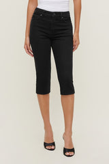 Stretch High Rise Slim Capri Jeans