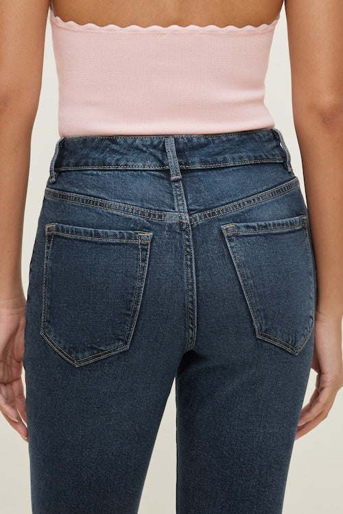 Stretch High Rise Slim Capri Jeans